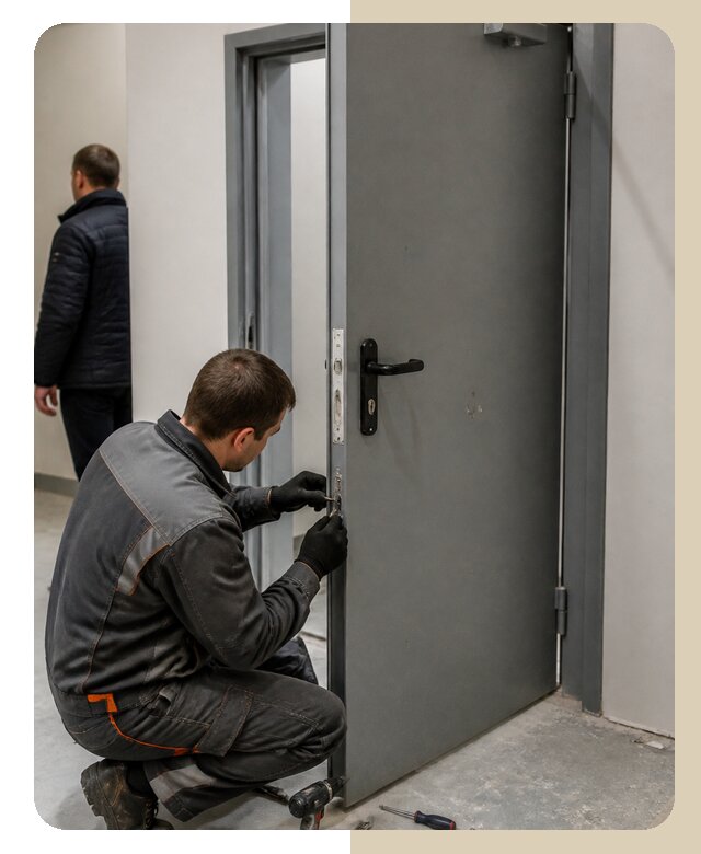 Ремонт противопожарной двери в Домодедове по цене 6842 р. | ДвериЛегко-Дмд
