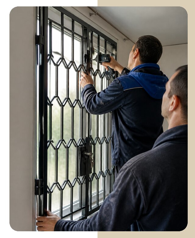 Установка распашных решеток в Домодедове цена от 6842 р. | ДвериЛегко-Дмд